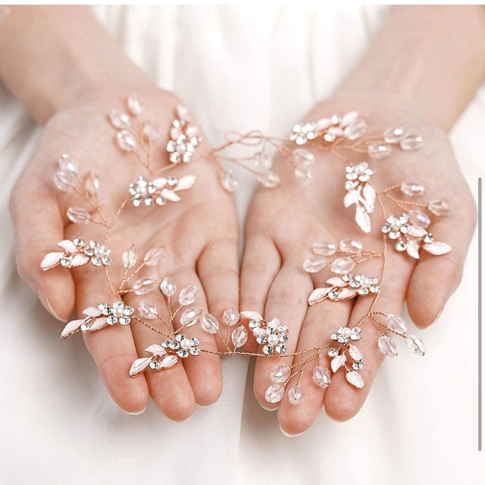 Unicra Leaf Wedding Hair Vine Flower Bridal Hair Piece